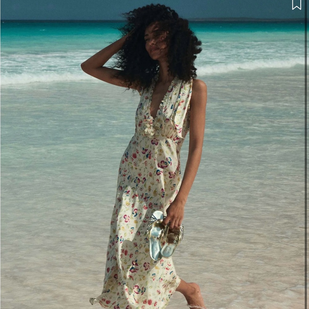 Brand New Doen MAZARIN DRESS in WINDSWEPT BLOOMS XXS